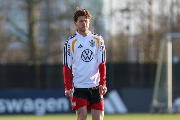26.03.2026, xtgx, Fussball, U21, U 21 Nationalmannschaft, Abschlusstraining emspor, v.l. Linus Gechter (Deutschland) (DFL DFB REGULATIONS PROHIBIT ANY USE OF PHOTOGRAPHS as IMAGE SEQUENCES and or QUASI-VIDEO) Wolfsburg