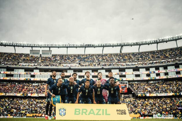 Brazil vs. France BOSTON, MA - 26.03.2026: BRAZIL VS. FRANCE - The Brazilian national team, Nationalteam during an International Friendly, Länderspiel, Nationalmannschaft against France at Gillette Stadium on March 26, 2026 in Foxborough, Massachusetts. (Photo: Victor EleutÃ rio Fotoarena) x2912470x  VictorxEleutÃ rio