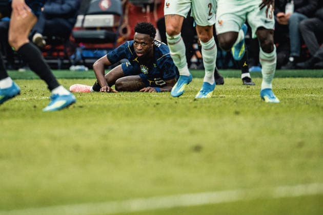 Brazil vs. France BOSTON, MA - 27.03.2026: BRAZIL VS. FRANCE - Vinicius Junior during the International Friendly, Länderspiel, Nationalmannschaft against France at Gillette Stadium on March 26, 2026 in Foxborough, Massachusetts. (Photo: Victor EleutÃ rio Fotoarena) x2912507x  VictorxEleutÃ rio