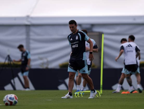 Lionel Messi. Entrenamiento de la Seleccion Argentina.