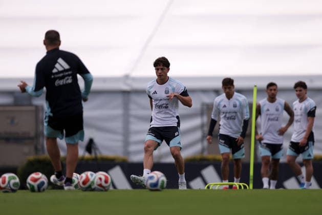Entrenamiento de la Seleccion Argentina.