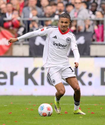 Foto : Jean-Matteo BAHOYA (Frankfurt) Fussball 1. Bundesliga , 25. Spieltag am So. 08.03.2026 FC St. Pauli - Eintracht Frankfurt