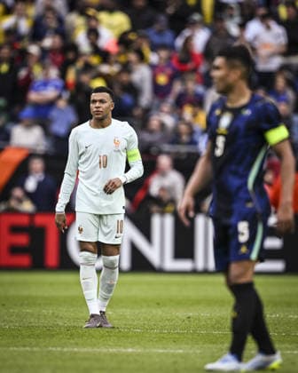 BOSTON, UNITED STATES - MARCH 27: Kylian Mbappé of France looks on during an international football friendly between Brazil v France at Gillette Stadium, Boston, USA. (Photo by Richard Callis Sports Press Photo) Copyright: xRichardxCallis SportsxPressxPhotox Sportspressphoto_SPR118891