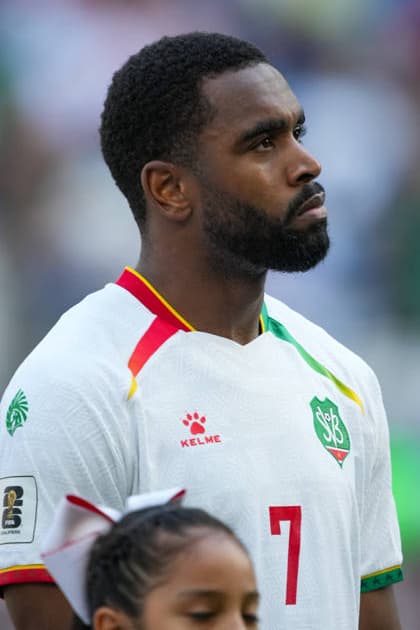 BOLIVIA VS SURINAME - PLAY-OFF COPA MUNDIAL FIFA 2026 - 26 MARZO 2026 Monterrey, Mexico - March 26, 2026: Gyrano Kerk 7 of Suriname poses prior to the FIFA World Cup, WM, Weltmeisterschaft, Fussball 2026 Play-Off Tournament match between Bolivia and Suriname at Estadio BBVA in Monterrey, Mexico. Imago images Straffon Images Luis Licona GUADALUPE NUEVO LEON MEXICO Copyright: xLUISxLICONAx