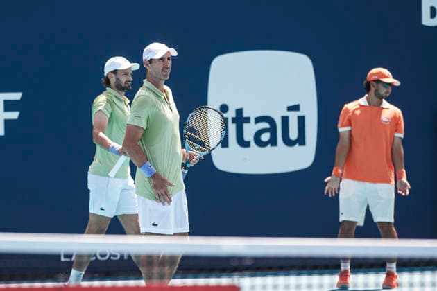 Miami Open Presented by Itau 2026 - March 26 Miami, Florida - March 26: during the match between Marcel Granollers (Spain) Horacio Zeballos (Argentina) vs Hugo Nys (Monaco) Edouard Roger-Vasselin (France) on day 10 of the Miami Open at Hard Rock Stadium on March 26, 2026 in Miami, Florida, United States. Copyright: xLatinxSportxImagesx