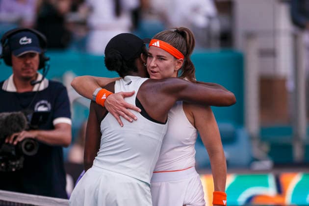 Miami Open Presented by Itau 2026 - March 26 Miami, Florida - March 26: during the match between Coco Gauff (USA) and Karolina Muchova (Czechia) on day 10 of the Miami Open at Hard Rock Stadium on March 26, 2026 in Miami, Florida, United States. Copyright: xLatinxSportxImagesx