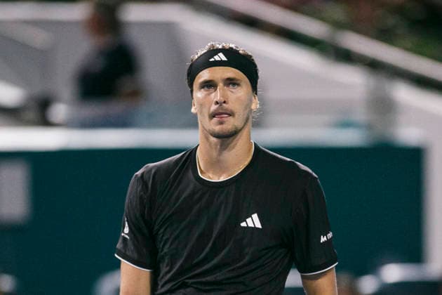 Miami Open Presented by Itau 2026 - March 26 Miami, Florida - March 26: play, react and celebrate during the match between Alexander Zverev of Germany vs Francisco Cerundolo of Argentina on day 10 of the Miami Open at Hard Rock Stadium on March 26, 2026 in Miami, Florida, United States. Copyright: xLatinxSportxImagesx