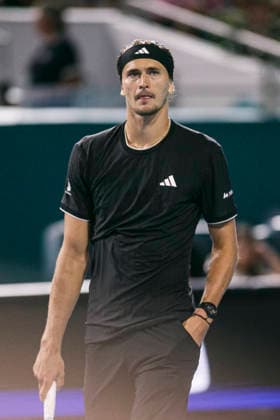 Miami Open Presented by Itau 2026 - March 26 Miami, Florida - March 26: play, react and celebrate during the match between Alexander Zverev of Germany vs Francisco Cerundolo of Argentina on day 10 of the Miami Open at Hard Rock Stadium on March 26, 2026 in Miami, Florida, United States. Copyright: xLatinxSportxImagesx