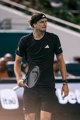 Miami Open Presented by Itau 2026 - March 26 Miami, Florida - March 26: play, react and celebrate during the match between Alexander Zverev of Germany vs Francisco Cerundolo of Argentina on day 10 of the Miami Open at Hard Rock Stadium on March 26, 2026 in Miami, Florida, United States. Copyright: xLatinxSportxImagesx