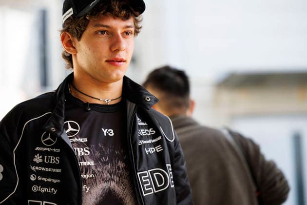 27th March 2026; Suzuka Circuit, Suzuka, Japan; 2026 FIA Formula 1 Japanese Grand Prix; Free Practice Day; Number 12 Mercedes AMG Petronas driver Kimi Antonelli in the paddock at the Aramco Japanese Grand Prix StephenxBlackberry Content restricted for UK based newspaper