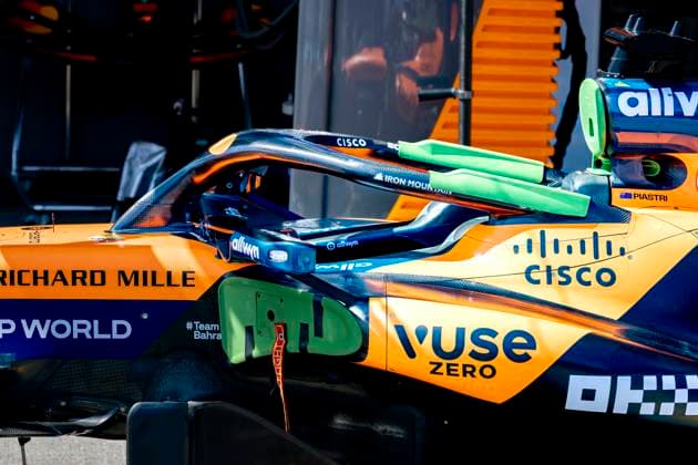 SUZUKA - Side detail of the car of Formula 1 driver Oscar Piastri of McLaren Mastercard Formula 1 Team during the Formula 1 Japan Suzuka free practice at the Suzuka Formula 1 circuit on March 27, 2025 in Suzuka, Japan. (Photo by DeFodi Images) -