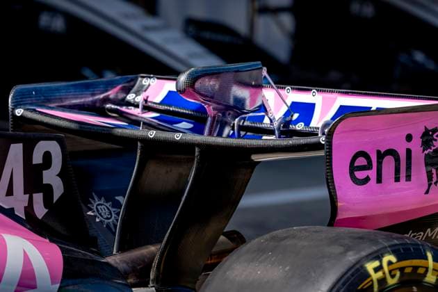 SUZUKA - Detail of the rear wing of Formula 1 driver Pierre Gasly of BWT Alpine F1 Team car during the Formula 1 Japan Suzuka free practice at the Suzuka Formula 1 circuit on March 27, 2025 in Suzuka, Japan. (Photo by DeFodi Images) -