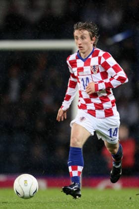 Scotland V Croatia, International Friendly, Länderspiel, Nationalmannschaft Luka Modric of Croatia on the ball during the International Friendly match between Scotland and Croatia at Hampden Park on March 26, 2008 in Glasgow, Scotland. Glasgow Hampden Park Scotland United Kingdom Copyright: xAllstarxPicturexLibraryxLtdx