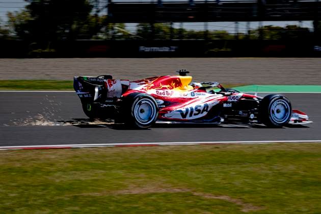 SUZUKA - Formula 1 driver Arvid Lindblad of Visa Cash App Racing Bulls Formula One Team during the Formula 1 Japan Suzuka free practice at the Suzuka Formula 1 circuit on March 27, 2025 in Suzuka, Japan. (Photo by DeFodi Images) -
