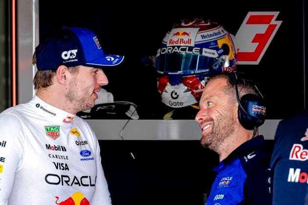 SUZUKA - Formula 1 driver Max Verstappen of Oracle Red Bull Racing in conversation with his engineer during the Formula 1 Japan Suzuka free practice at the Suzuka Formula 1 circuit on March 27, 2025 in Suzuka, Japan. (Photo by DeFodi Images) -