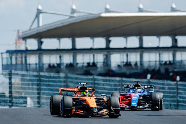 Formula 1 Aramco Japanese Grand Prix 2026 - Practice Session LANDO NORRIS (GBR) of McLaren Mastercard Formula 1 Team 1 ALEXANDER ALBON (THA) of Atlassian Williams F1 Team 23 on Friday during the 2026 Formula 1 ARAMCO Japanese Grand Prix at the Suzuka International Circuit on March 27, 2026. Photo by Tan Jun Da ABACAPRESS.COM Suzuka Japan  Copyright: xJunxDaxTan ABACAx