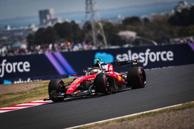Suzuka International Circuit, Mie, Japan. 27.March.2026; Lewis Hamilton of Great Britain and Scuderia Ferrari HP during free practice 1 Formula One Japanese Grand Prix  aflo_325036465