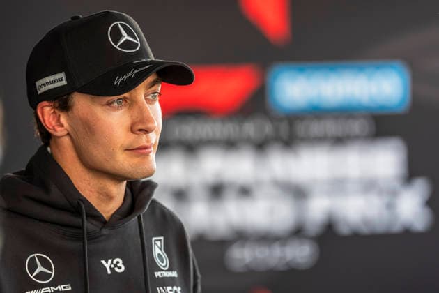 Formula 1 Aramco Japanese Grand Prix 2026 Remy Midez OVERTAKE MAXPPP - Suzuka 27 03 2026 63 RUSSELL George (gbr), Mercedes-AMG PETRONAS Formula One Team, portrait, interview at the Formula 1 Aramco Japanese Grand Prix 2026, the 3rd round of the 2026 FIA Formula 1 World Championship, WM, Weltmeisterschaft at the Suzuka Circuit in Suzuka, Japan, from 26 to 29 March 2026 Suzuka Suzuka Circuit Japan  Copyright: xOVERTAKE MAXPPPxRemyxMidezx OVT202603270613 OVT202603270613