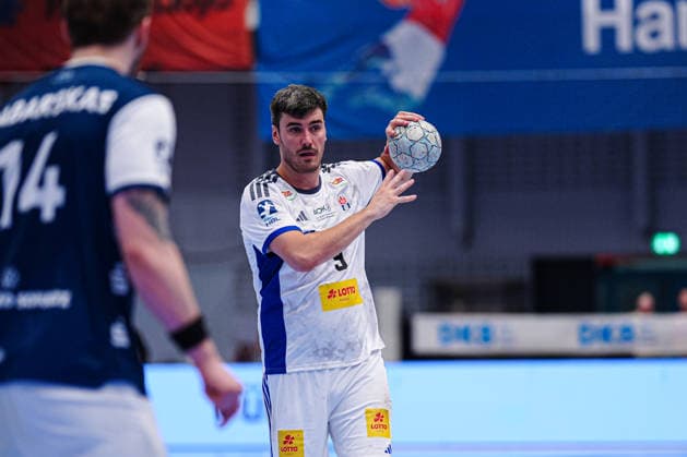 Jacob Lassen (Handball Verein Hamburg, 09) GER, Handball Sport Verein Hamburg vs. Bergischer HC, Handball, 1. Bundesliga, Spieltag 26, Saison 2025 2026, 26.03.2026 GER, Handball Sport Verein Hamburg vs. Bergischer HC, Handball, 1. Bundesliga, Spieltag 26, Saison 2025 2026, 26.03.2026 Hamburg Copyright: xEibner-Pressefoto MarcelxvonxFehrnx EP_MFN