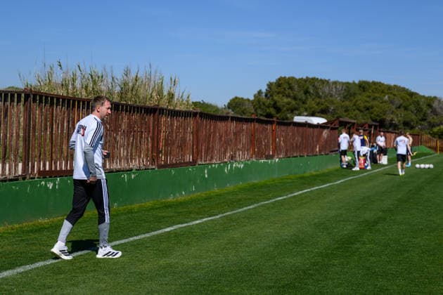 260327 Gead coach Graham Potter of the Swedish national football team at a training session on March 27, 2026 in Valencia. Photo: Joel Marklund BILDBYRAN kod JM JM0811 bbeng fotboll football soccer fotball vm-kval FIFA World Cup, WM, Weltmeisterschaft, Fussball qualifier träning practice training sverige sweden sverige a Copyright: JOELxMARKLUND BB260327JM001
