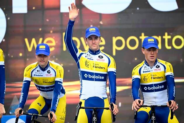 E3 Saxo Classic 2026 Cycling Race HARELBEKE, BELGIUM - MARCH 27 : Maris Elias (BEL) of Team Flanders - Baloise during the 68th edition of E3 Saxo Classic an UCI World Tour 1.UWT one day cycling road race for Men Elite of 208.5 km with start in Harelbeke and finish in Harelbeke on March 27, 2026 in Harelbeke, Belgium, 27 03 2026 Harelbeke Belgium  Copyright: xTomasxSiskx