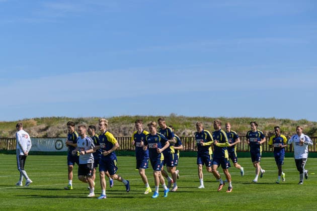 260327 Players of the Swedish national football team at a training session on March 27, 2026 in Valencia. Photo: Joel Marklund BILDBYRAN kod JM JM0811 bbeng fotboll football soccer fotball vm-kval FIFA World Cup, WM, Weltmeisterschaft, Fussball qualifier träning practice training sverige sweden sverige a Copyright: JOELxMARKLUND BB260327JM009