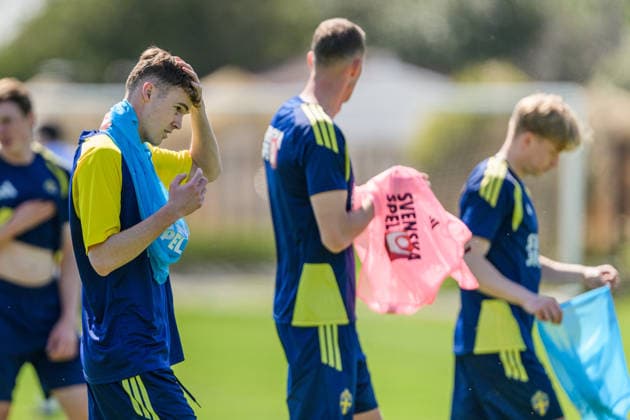 260327 Williot Swedberg of the Swedish national football team at a training session on March 27, 2026 in Valencia. Photo: Joel Marklund BILDBYRAN kod JM JM0811 bbeng fotboll football soccer fotball vm-kval FIFA World Cup, WM, Weltmeisterschaft, Fussball qualifier träning practice training sverige sweden sverige a Copyright: JOELxMARKLUND BB260327JM012