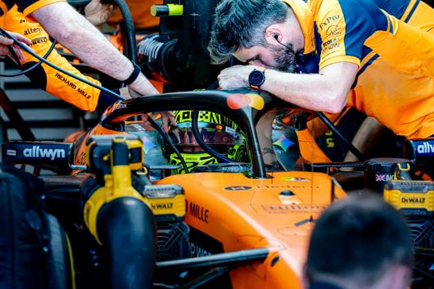 SUZUKA - Formula 1 driver Lando Norris of McLaren Mastercard Formula 1 Team during the Formula 1 Japan Suzuka free practice at the Suzuka Formula 1 circuit on March 27, 2025 in Suzuka, Japan. (Photo by DeFodi Images) -