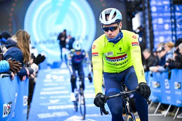 Dutch Pepijn Reinderink of Soudal Quick-Step pictured at the start of the E3 Saxo Bank Classic one day cycling race, 208,8km from and to Harelbeke, on Friday 27 March 2026. JASPERxJACOBS  x169053990x