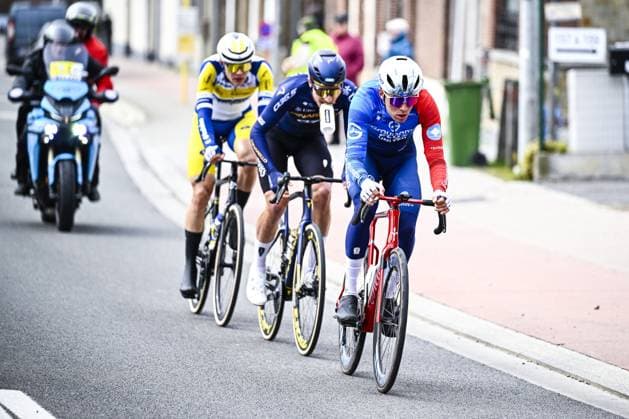 French Bastien Tronchon of Groupama&FDJ United pictured in action during the E3 Saxo Bank Classic one day cycling race, 208,8km from and to Harelbeke, on Friday 27 March 2026. JASPERxJACOBS  x169063419x