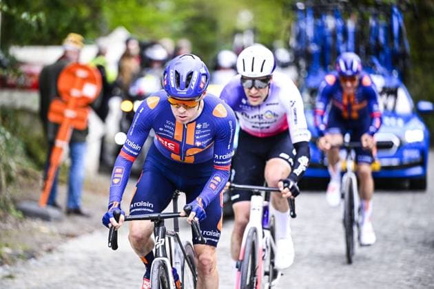 Irish Sean Flynn of Team Picnic PostNL pictured in action during the E3 Saxo Bank Classic one day cycling race, 208,8km from and to Harelbeke, on Friday 27 March 2026. JASPERxJACOBS  x169076458x