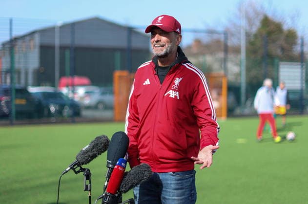 Jurgen Klopp attends event ahead of LFC Legends match Former Liverpool manager and Head of Global Soccer for Red Bull Jurgen Klopp attends an event ahead of a Liverpool Legends match in Liverpool, Britain, 27 March 2026. Jurgen Klopp took part in activities and events promoting the LFC Foundation charity. Klopp will act as assistant manager to former Liverpool player and manager Sir Kenny Dalglish in a charity match between Liverpool Legends and Borussia Dortmund at Anfield 28 March 2026. Jurgen Klopp is an honorary ambassador for the LFC Foundation. LIVERPOOL UNITED KINGDOM  Copyright: xADAMxVAUGHANx