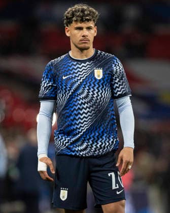 England v Uruguay International Friendly, Länderspiel, Nationalmannschaft Maximiliano Araœjo of Uruguay warming up during the International Friendly match at Wembley Stadium, London 27 03 2026 UK Newspapers OUT Copyright: xJackxTylerx FIL-23187-0035