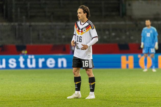 27.03.2026, Deutschland, Fussball, Deutschland vs Nordirland, 8. Spieltag, Saison 2025 2026, Eintracht Stadion Braunschweig : Mika Baur (Deutschland,16 ) Copyright: xMichellexLukax