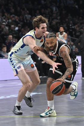 PARTIZAN vs VALENCIA CARLIK JONES Karlik Dzons basketball Partizan vs Valencia basket Euroleague at Beogradska arena, Belgrade 27.03.2026 Foto: BASKETBALL, EUROLEAGUE, PARTIZAN, VALENCIA BASKET Belgrade Belgrade arena Serbia Copyright: xMarkoxMetlas xMNxPressx