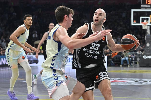 PARTIZAN vs VALENCIA NICK KALATHES Nik Kalates basketball Partizan vs Valencia basket Euroleague at Beogradska arena, Belgrade 27.03.2026 Foto: BASKETBALL, EUROLEAGUE, PARTIZAN, VALENCIA BASKET Belgrade Belgrade arena Serbia Copyright: xMarkoxMetlas xMNxPressx