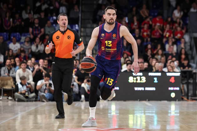 March 27, 2026, Barcelona, Barcelona, Spain: Jan Vesely of FC Barcelona, Barca in action during the EuroLeague Regular Season Round 34 match played between FC Barcelona and Crvena Zvezda Meridianbet Belgrade at Palau Blaugrana on March 27, 2026 in Barcelona, Spain. FC Barcelona V Crvena Zvezda Meridianbet Belgrade - Euroleague 2025 2026  - ZUMAa181 20260327_zaa_a181_042 Copyright: xJavierxBorregox