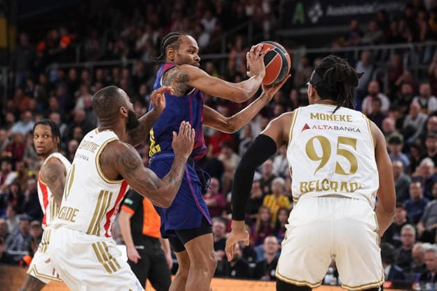 March 27, 2026, Barcelona, Barcelona, Spain: Kevin Punter of FC Barcelona, Barca in action during the EuroLeague Regular Season Round 34 match played between FC Barcelona and Crvena Zvezda Meridianbet Belgrade at Palau Blaugrana on March 27, 2026 in Barcelona, Spain. FC Barcelona V Crvena Zvezda Meridianbet Belgrade - Euroleague 2025 2026  - ZUMAa181 20260327_zaa_a181_048 Copyright: xJavierxBorregox