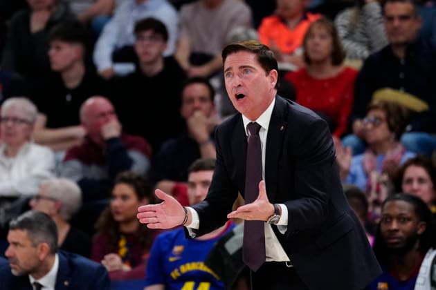 Euroleage Basketball - FC Barcelona, Barca vs. Red Star Belgrade Barcelona s head coach Xavi Pascual gestures during the Euroleague basketball match between FC Barcelona and Red Star Belgrade, in Barcelona, Spain, 27 March 2026. Barcelona Spain  Copyright: xAlejandroxGarciax