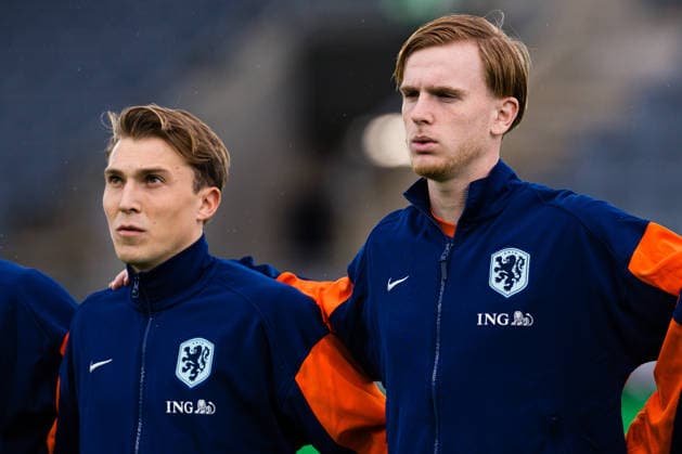 260327 Jorg Schreuders and Mats Rots of Netherlands ahead of the UEFA European Under-21 Qualifier football match between Norway and Netherlands on March 27, 2026 in Stavanger. Photo: Marius Simensen BILDBYRAN COP 238 MM0065 bbeng european qualifiers 2026 FIFA World Cup, WM, Weltmeisterschaft, Fussball qualifiers football fotball fotboll nederland netherlands norge norway soccer uefa world cup qualifiers vm kval vm kvalik vm-kvalifisering *** 260327 Jorg Schreuders and Mats Rots of Netherlands ahead of the UEFA European Under 21 Qualifier football match between Norway and Netherlands on March 27, 2026 in Stavanger Photo Marius Simensen BILDBYRAN COP 238 MM0065 bbeng european qualifiers 2026 fifa world cup qualifiers football fotball nederland netherlands norway soccer uefa world cup qualifiers vm kval vm kvalik vm kvalifisering  Copyright: MARIUSxSIMENSEN BB260327ZP008
