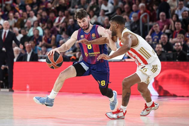 March 27, 2026, Barcelona, Barcelona, Spain: Dario Brizuela of FC Barcelona, Barca in action during the EuroLeague Regular Season Round 34 match played between FC Barcelona and Crvena Zvezda Meridianbet Belgrade at Palau Blaugrana on March 27, 2026 in Barcelona, Spain. FC Barcelona V Crvena Zvezda Meridianbet Belgrade - Euroleague 2025 2026  - ZUMAa181 20260327_zaa_a181_100 Copyright: xJavierxBorregox