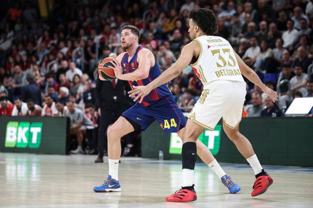 March 27, 2026, Barcelona, Barcelona, Spain: Joel Parra of FC Barcelona, Barca in action during the EuroLeague Regular Season Round 34 match played between FC Barcelona and Crvena Zvezda Meridianbet Belgrade at Palau Blaugrana on March 27, 2026 in Barcelona, Spain. FC Barcelona V Crvena Zvezda Meridianbet Belgrade - Euroleague 2025 2026  - ZUMAa181 20260327_zaa_a181_106 Copyright: xJavierxBorregox