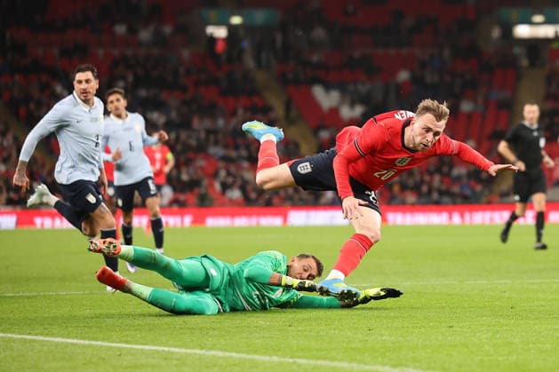 International Friendly, Länderspiel, Nationalmannschaft match between England and Uruguay at Wembley Stadium Featuring: Jarrod Bowen of England, Fernando Muslera of Uruguay Where: London, United Kingdom When: 27 Mar 2026 Credit: Daniel phcimages Cover Images **NOT AVAILABLE FOR PUBLICATION IN UK NEWSPAPERS** EDITORIAL USE ONLY. NOT FOR USE BY NEWSPAPERS BASED IN THE UK. Copyright: xx coverimg55586188