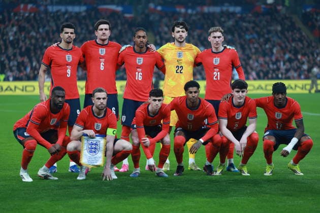Soccer International Friendly, Länderspiel, Nationalmannschaft Matches - England vs Uruguay England s players pose before the international friendly soccer match between England and Uruguay at Wembley Stadium in London, Britain, 27 March 2026. LONDON United Kingdom  Copyright: xNEILxHALLx