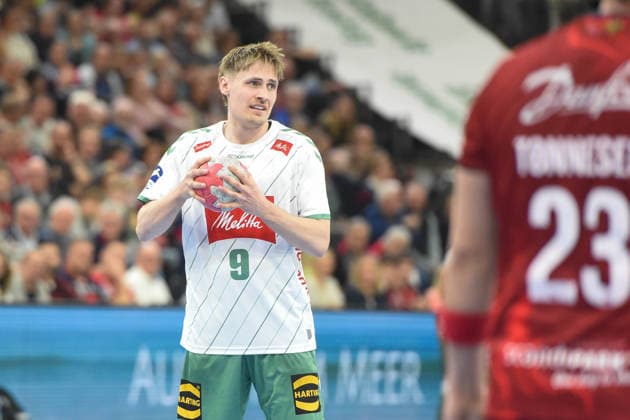 Handball I Herren I Saison 2025-2026 I Bundesliga I 26. Spieltag I SG Flensburg-Handewitt - GWD Minden I 27.03.2026 Morten Hempel Jensen (9, GWD Minden) Copyright: xLobeca JanxKirschnerx