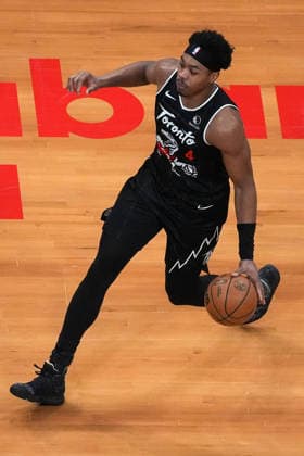 New Orleans Pelicans vs Toronto Raptors TORONTO, CANADA - MARCH 27 : Scottie Barnes (4) of Toronto Raptors in action during the NBA, Basketball Herren, USA basketball game between New Orleans Pelicans and Toronto Raptors at the Scotiabank Arena on March 27, 2026 in Toronto, Ontario, Canada. Mert Alper Dervis Anadolu Ontario Canada. Editorial use only. Please get in touch for any other usage.  Copyright: x2026xAnadoluxMertxAlperxDervisx