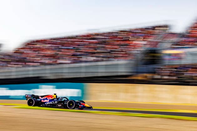 28th March 2026; Suzuka Circuit, Suzuka, Japan; 2026 FIA Formula 1 Japanese Grand Prix; Free Practice Three; Max Verstappen (3) of Oracle Red Bull Racing and Netherlands during practice 3 StephenxBlackberry
