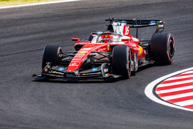 28th March 2026; Suzuka Circuit, Suzuka, Japan; 2026 FIA Formula 1 Japanese Grand Prix; Free Practice Three; Charles Leclerc (16) of Scuderia Ferrari HP and Monaco during practice 3 StephenxBlackberry
