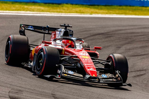 28th March 2026; Suzuka Circuit, Suzuka, Japan; 2026 FIA Formula 1 Japanese Grand Prix; Free Practice Three; Charles Leclerc (16) of Scuderia Ferrari HP and Monaco during practice 3 StephenxBlackberry