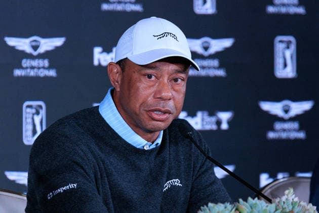 March 28, 2026, Pacific Palisades, California, USA: Tiger Woods is involved in a rollover car accident in Jupiter, Florida. Woods is charged with a DUI with property damage and refusal to submit to a lawful test. FILE PHOTO: Tiger Woods speaks during a press conference, PK, Pressekonferenz of the 2026 Genesis Invitational Golf Tournament on Tuesday February 17, 2026 at the Riviera Country Club in Pacific Palisades, California. JAVIER ROJAS PI Tiger Woods Charged With DUI  - ZUMAp124 20260328_zaa_p124_001 Copyright: xJavierxRojasx